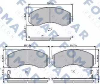 FOMAR FRICTION fo893981 -  Комплект тормозных колодок, дисковый тормоз